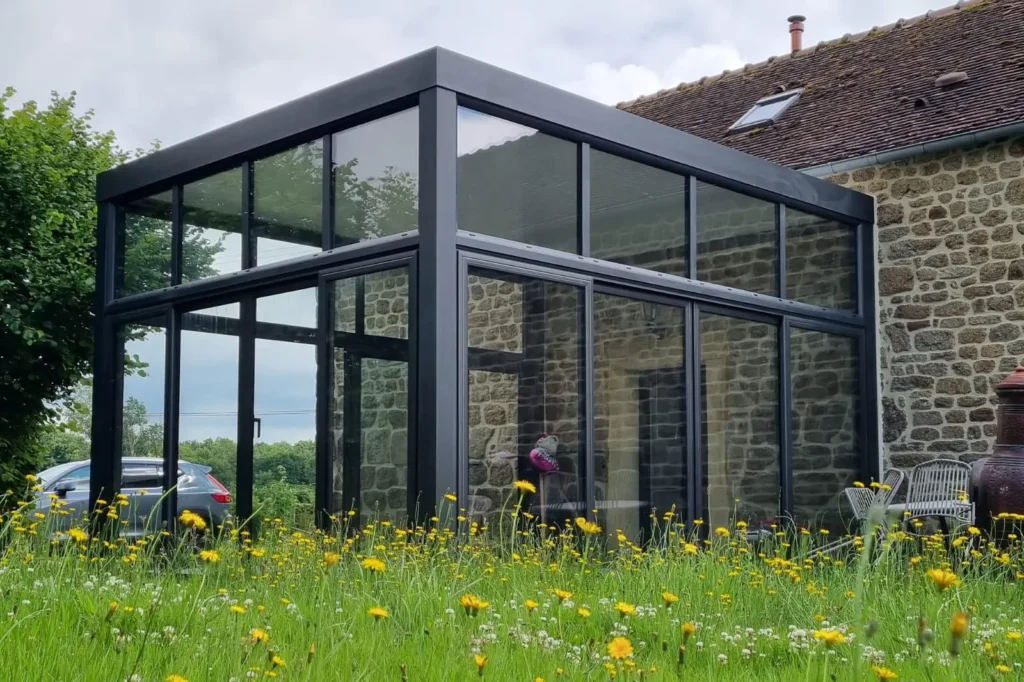 Pergola coulissant de verre